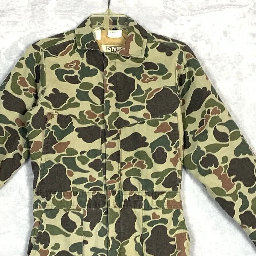 Walls Youth Insulated Vintage Coveralls Size 14 Reg Camo Blizzard -Pruf USA - Picture 2 of 10